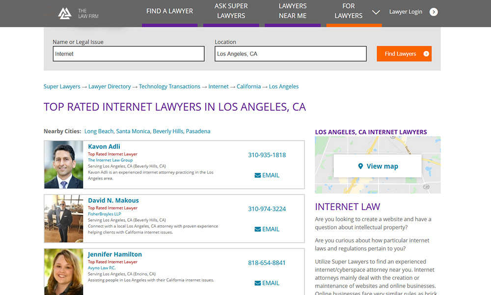 web development for lawyers